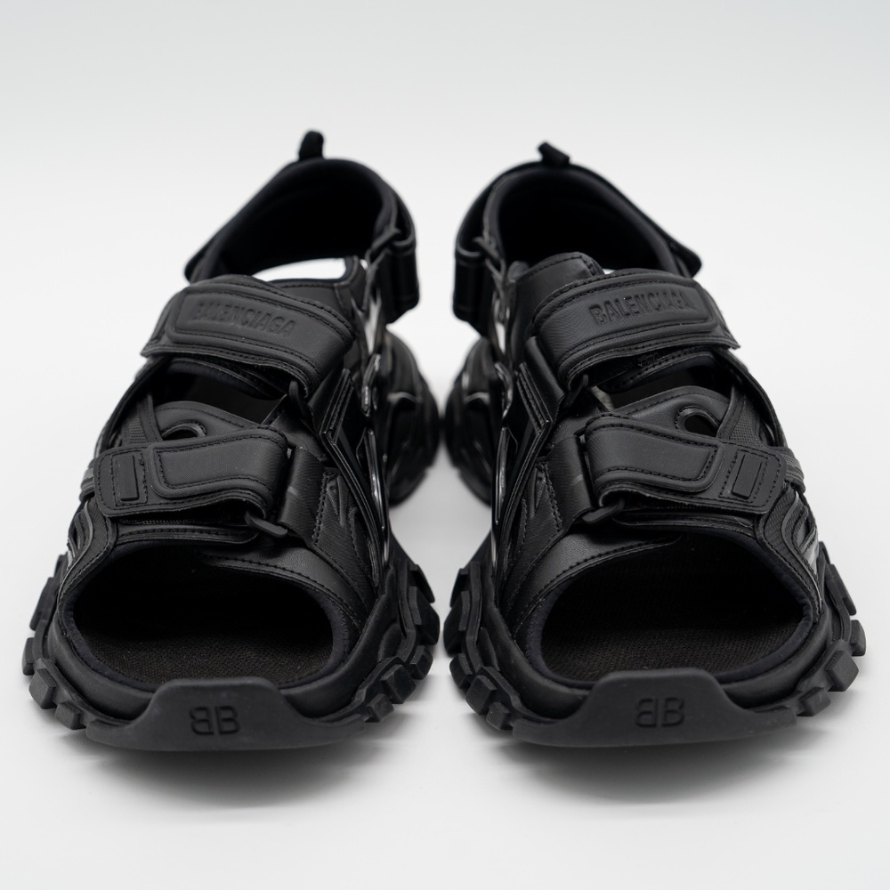 size 42 - Balenciaga Track Sandals Triple Black Straps - Picture 2 of 11
